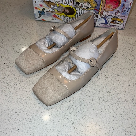 Jeffrey Campbell Beige Mary Jane Flats - Picture 7 of 8